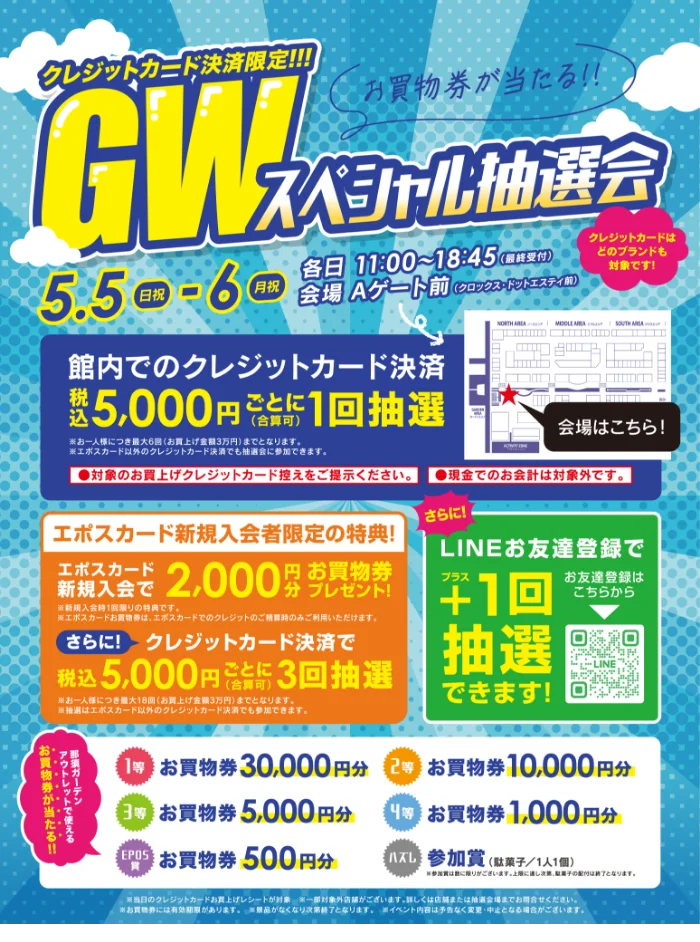 GWクレジットカード限定抽選会