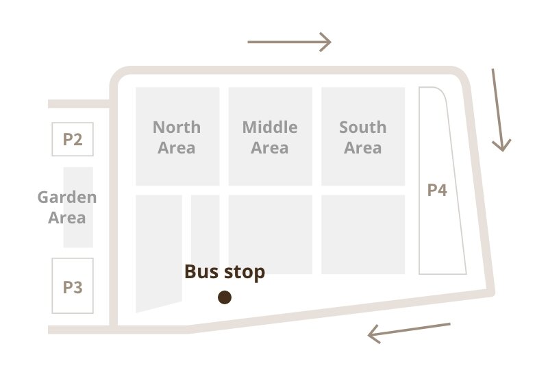 Map of shuttle bus stop at NASU GARDEN OUTLET