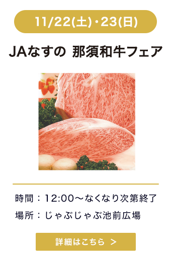 JAなすの　那須和牛フェア