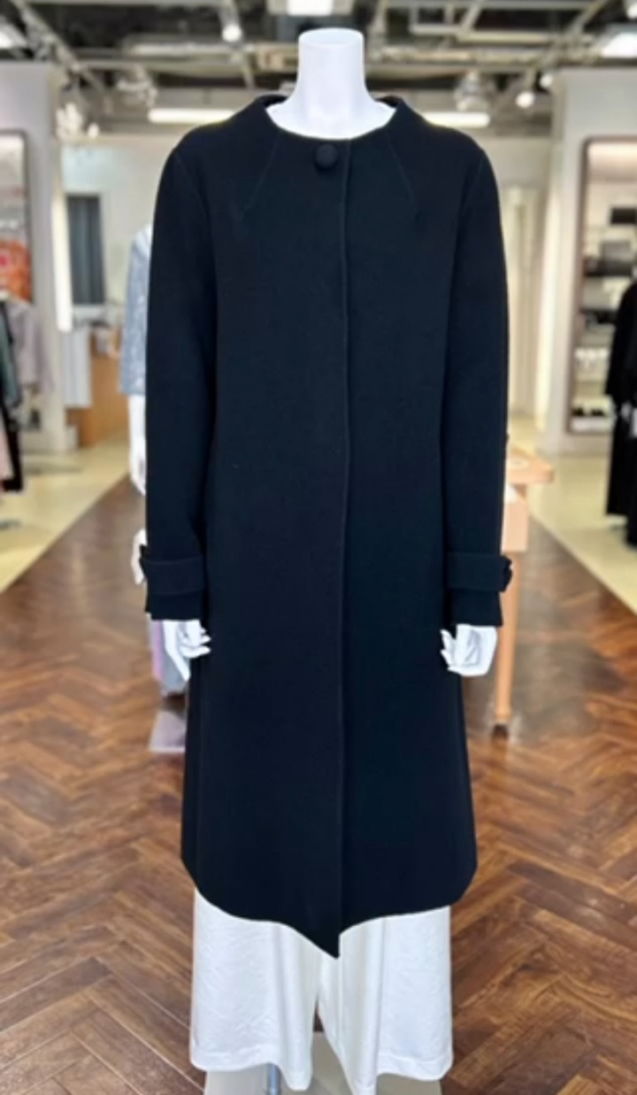 東京ソワール　カシミヤ混ウールコート 東京ソワール フォーマル コート ブラック 黒 ショート 喪服
