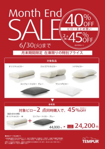 ピロー40%OFF ２点ご購入で45%OFF