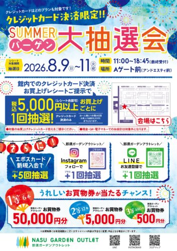 SUMMERバーゲン大抽選会