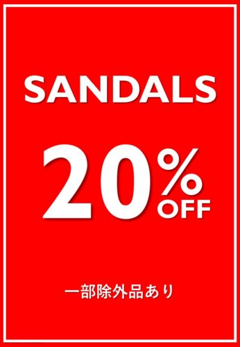 サンダル1BUY20%OFF