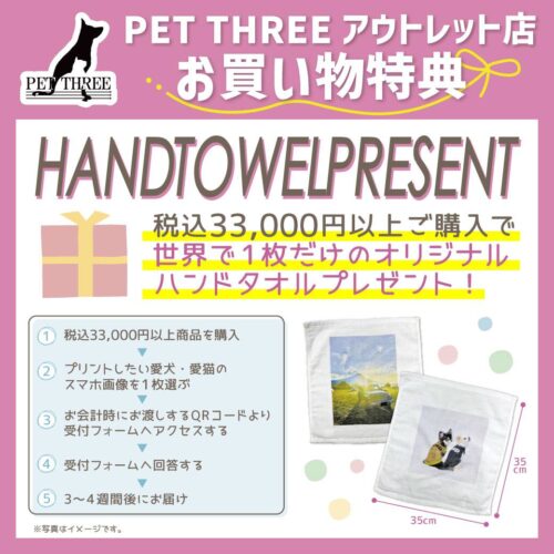 🐶世界で1枚だけのオリジナルハンドタオルプレゼント🎁✨