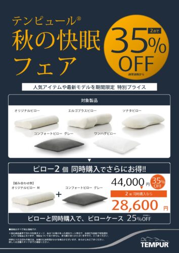 ピロー2個 同時購入で35%OFF